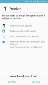 freedom apk how to install