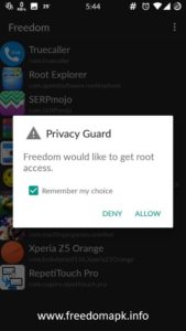 how to use freedom apk